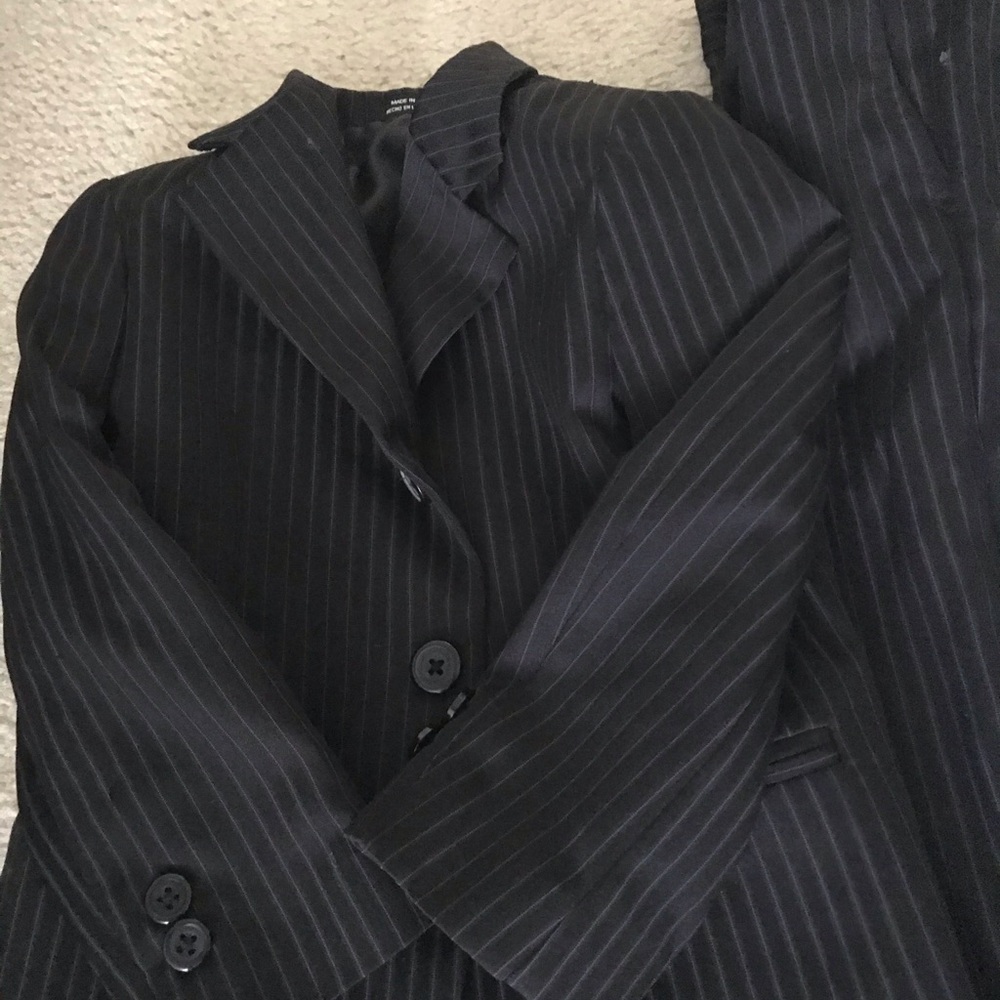 Boys suit, 2 pc, pinstripe